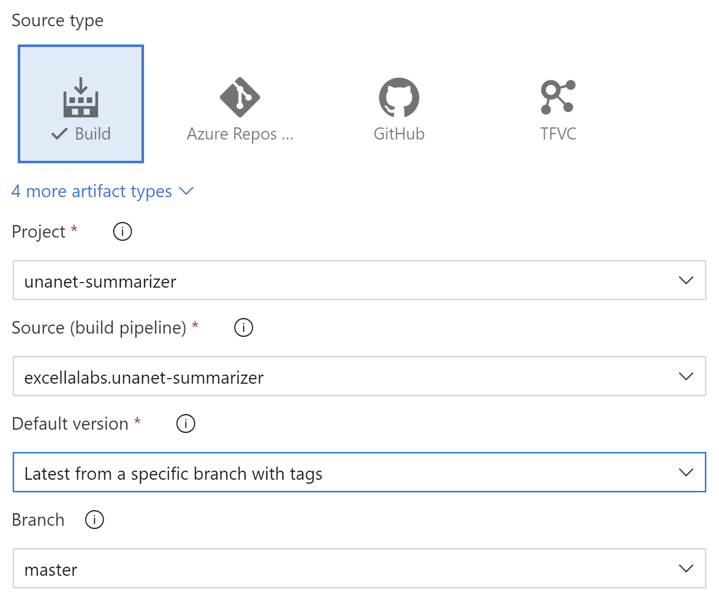 providing the information for the artifact to pull in