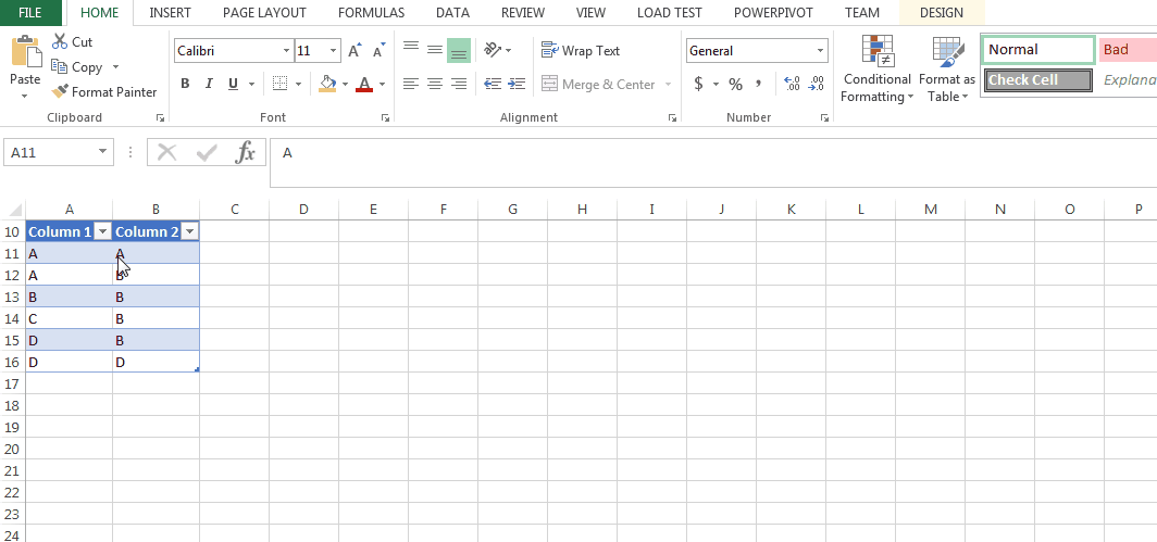 An animated example of a manual edit