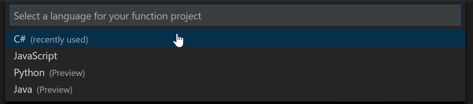 Choose C# for language